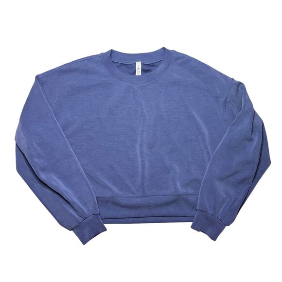 Lululemon Perfectly Oversized Cropped Crew Softstreme Water Drop Size 8 - Picture 1 of 4